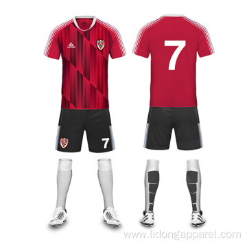 Custom Cheap Latest Striped Soccer Uniform Set